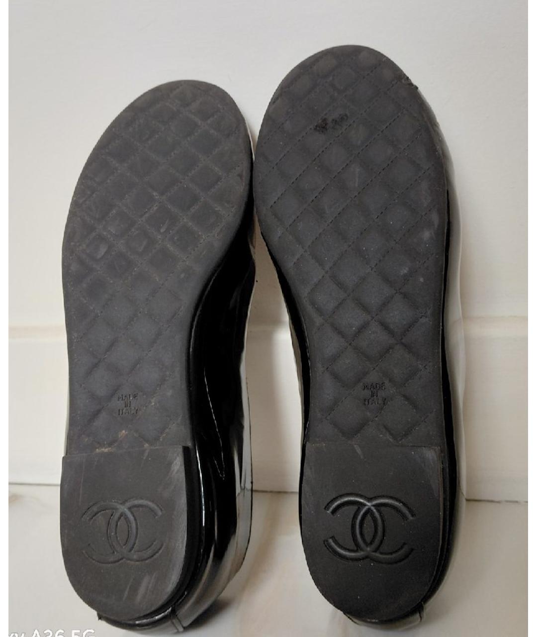 CHANEL Черные лоферы из лакированной кожи, фото 5