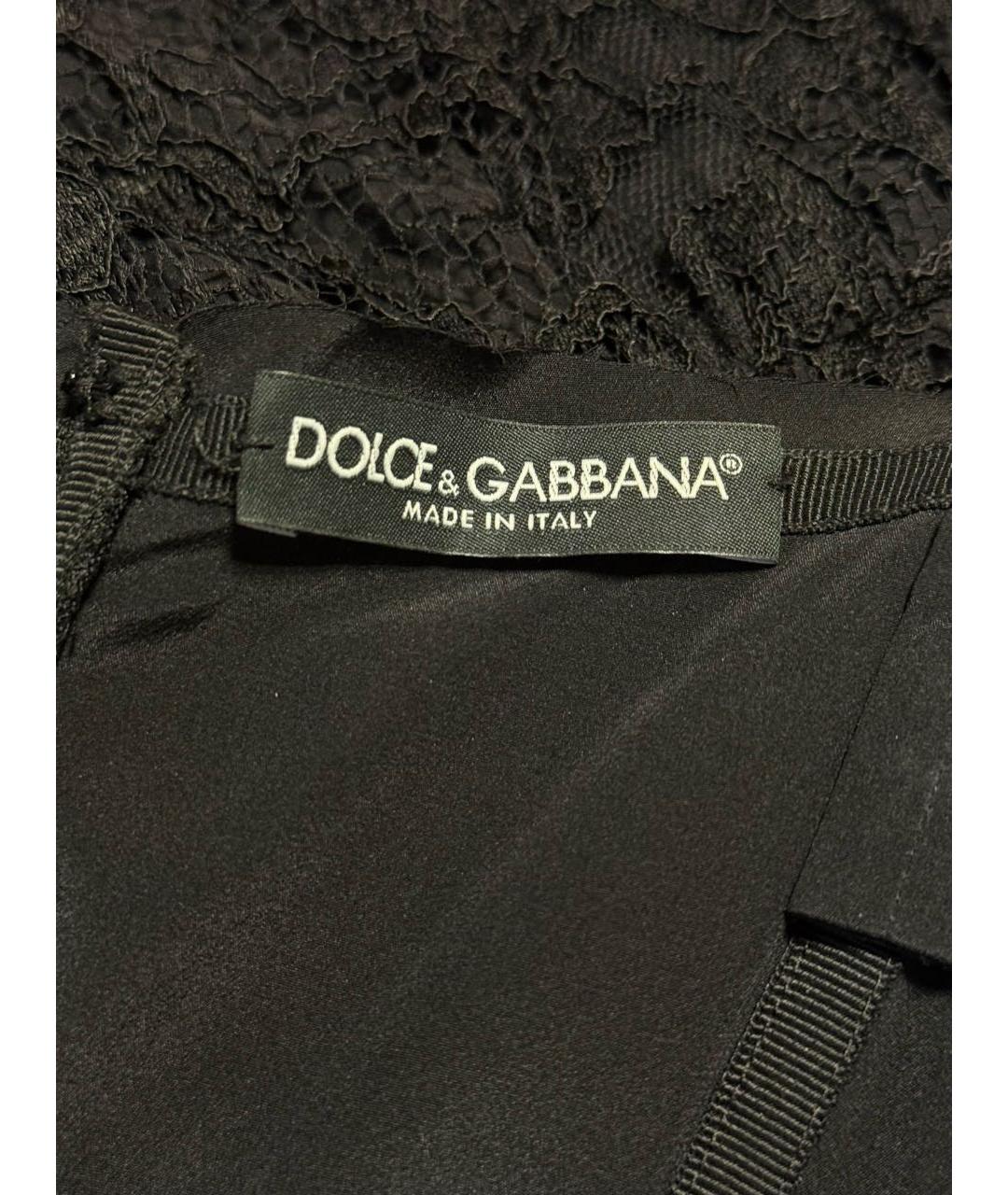 DOLCE&GABBANA Черная вискозная майка, фото 2