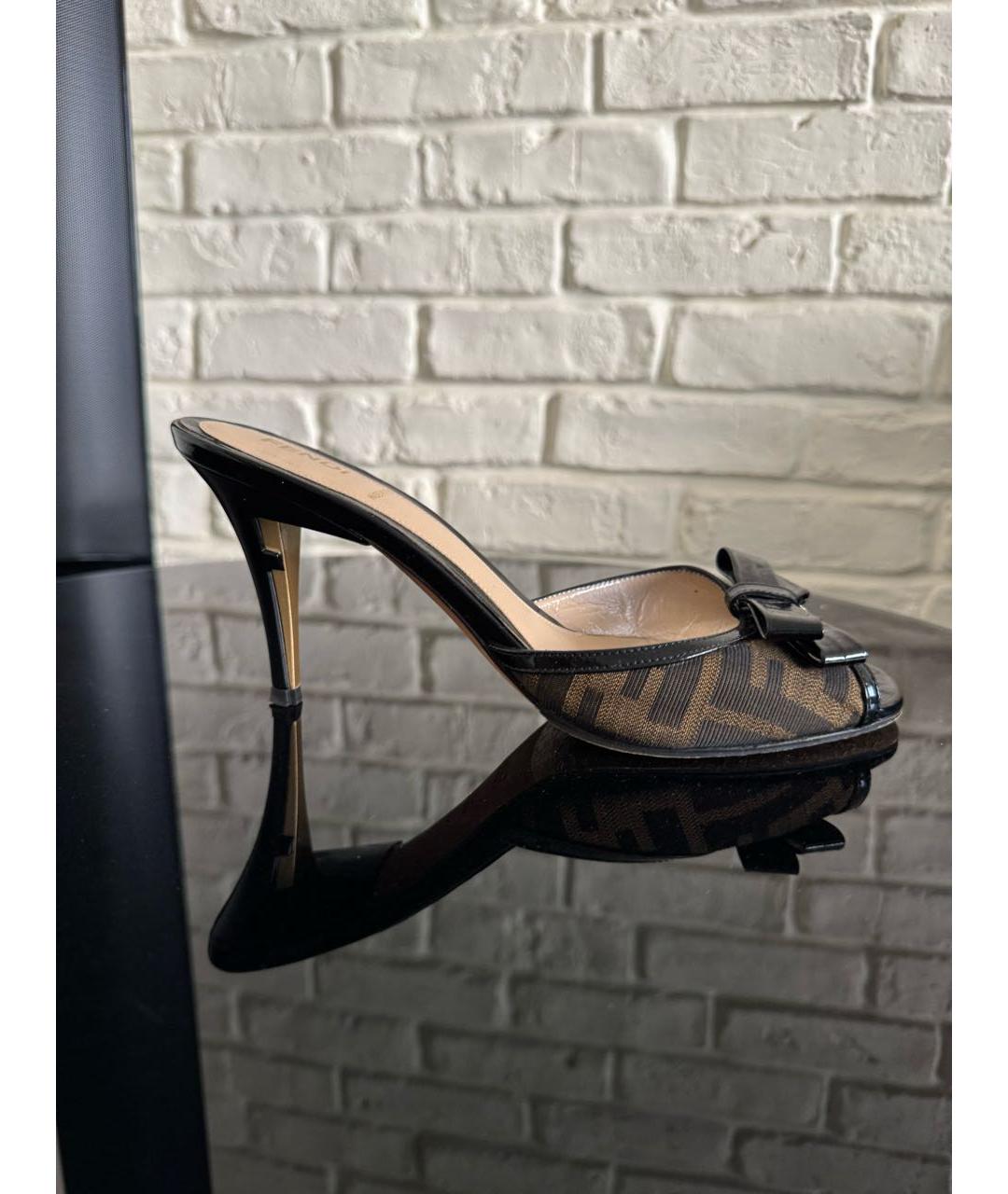 FENDI Босоножки из лакированной кожи, фото 7
