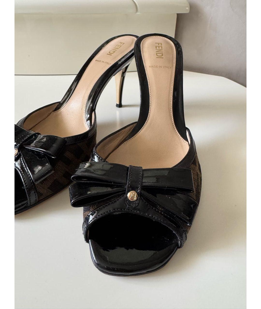 FENDI Босоножки из лакированной кожи, фото 5