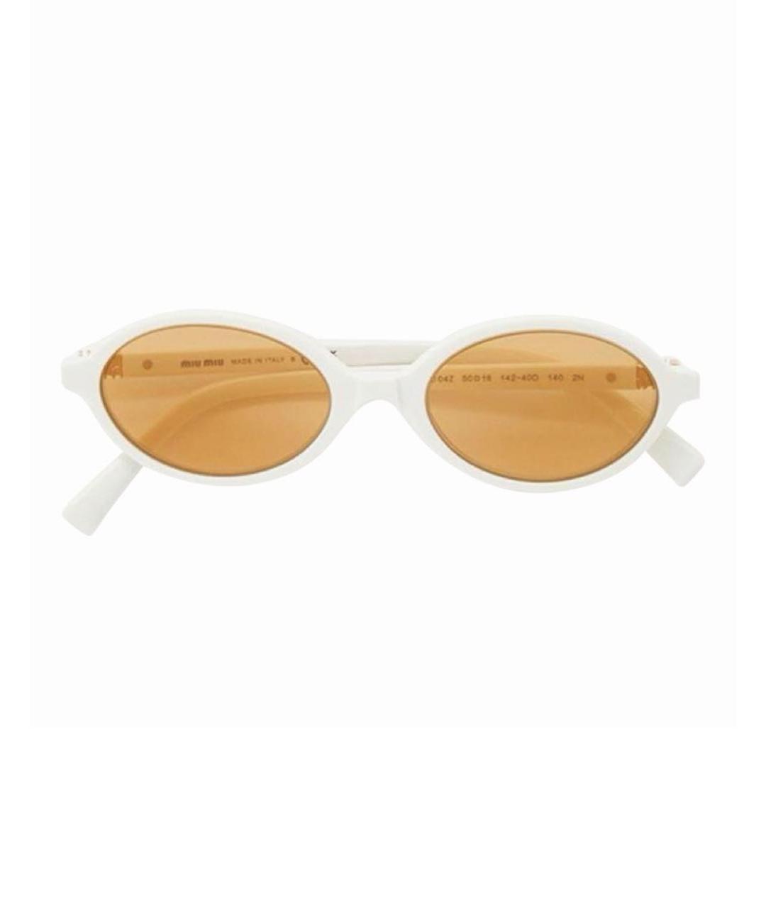 MIU MIU Белые пластиковые солнцезащитные очки, фото 1