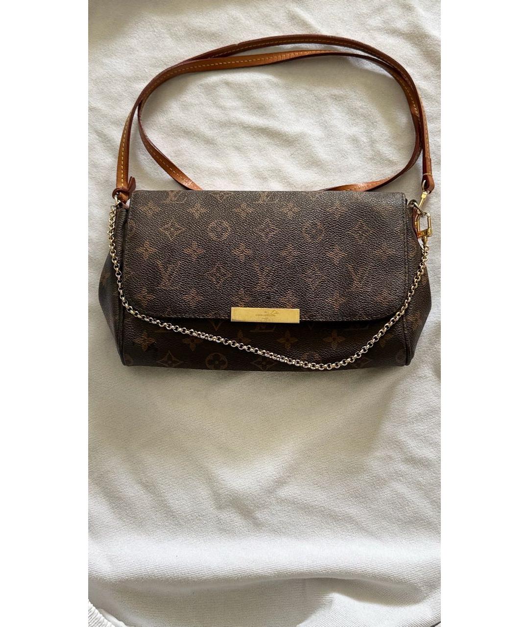 LOUIS VUITTON Коричневая сумка через плечо из искусственной кожи, фото 5