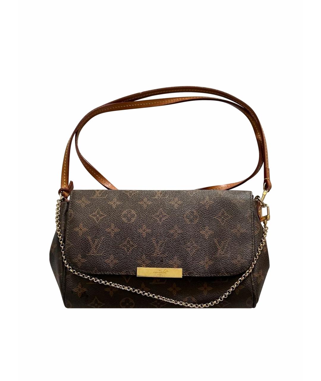 LOUIS VUITTON Коричневая сумка через плечо из искусственной кожи, фото 1