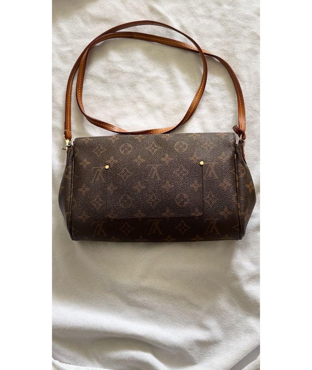 LOUIS VUITTON Коричневая сумка через плечо из искусственной кожи, фото 3