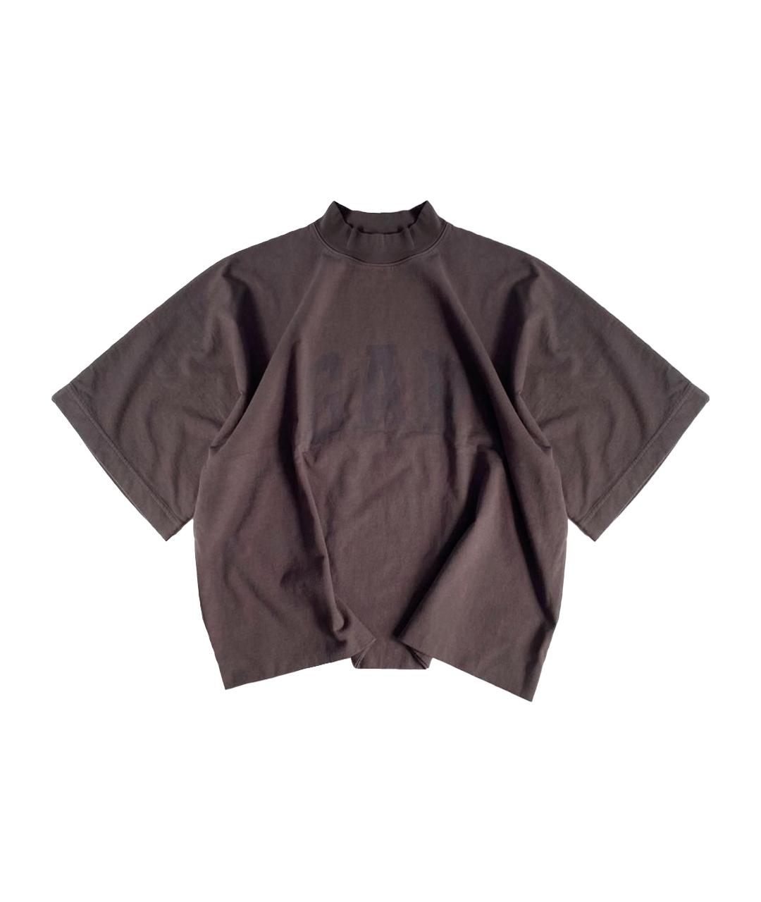 YEEZY Антрацитовая хлопковая футболка, фото 1