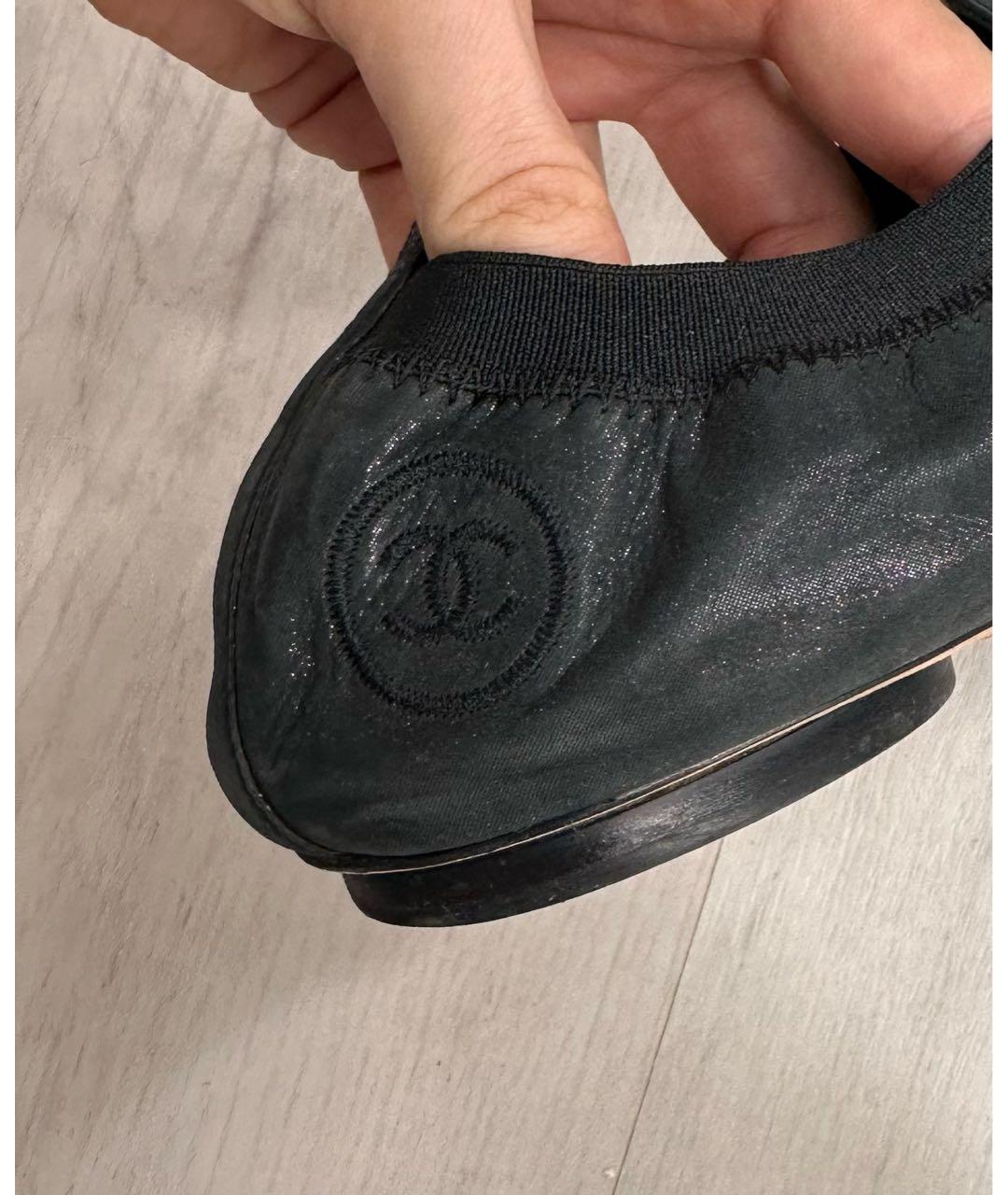 CHANEL Черные кожаные кеды, фото 7