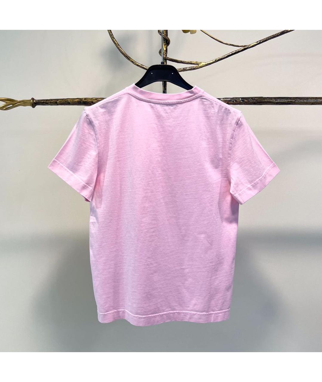JACQUEMUS Розовая хлопковая футболка, фото 2