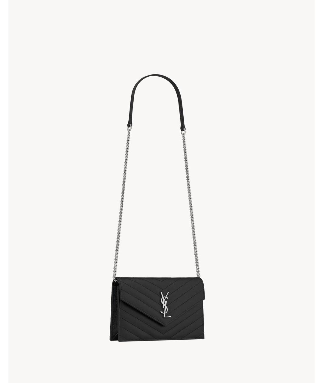 SAINT LAURENT Черная сумка через плечо, фото 4