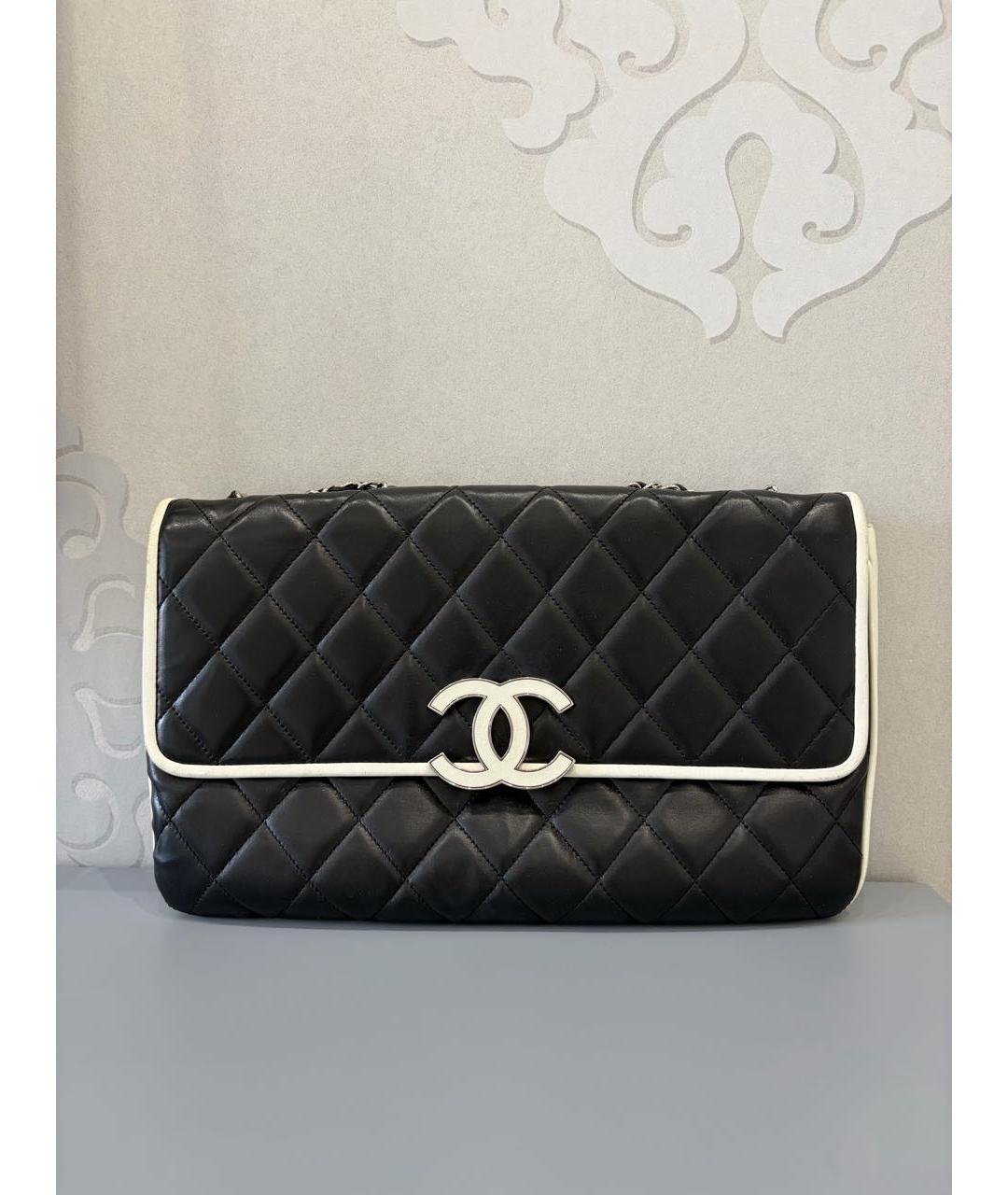 CHANEL Черная кожаная сумка через плечо, фото 8