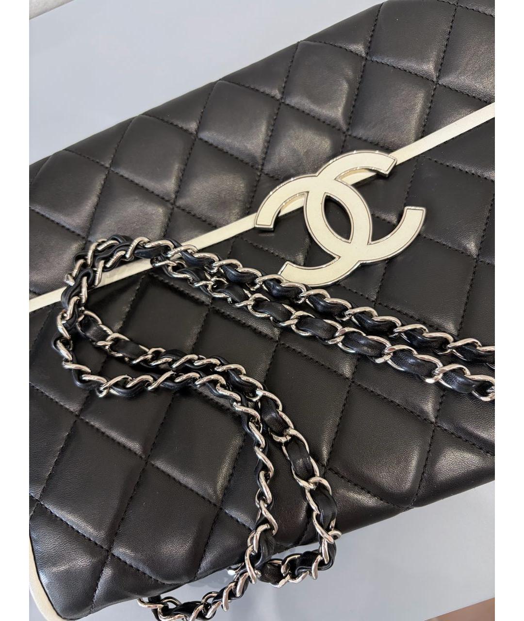 CHANEL Черная кожаная сумка через плечо, фото 4