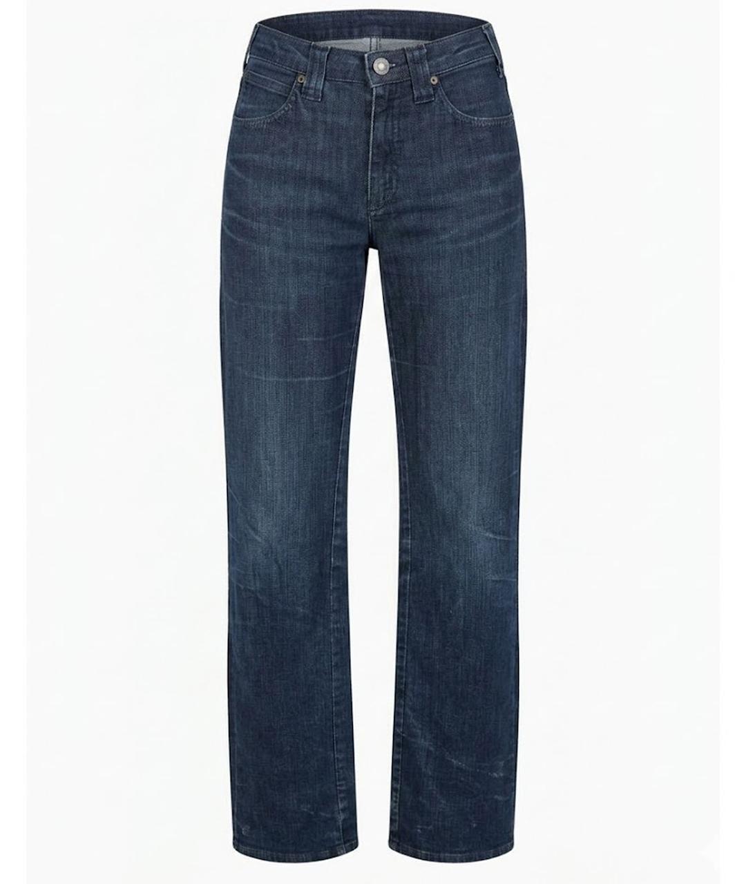 ARMANI JEANS Темно-синие хлопко-эластановые джинсы клеш, фото 9