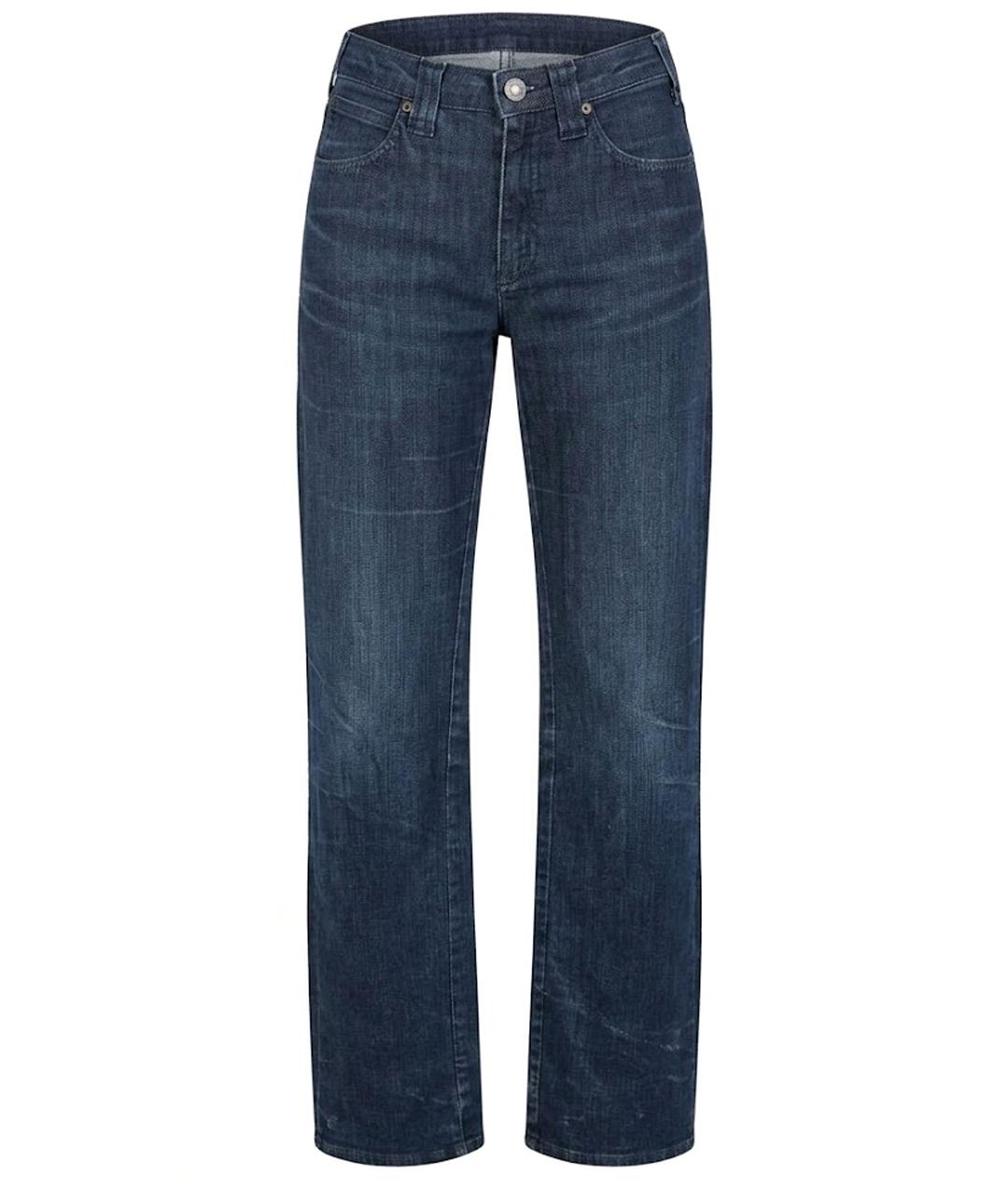 ARMANI JEANS Темно-синие хлопко-эластановые джинсы клеш, фото 1