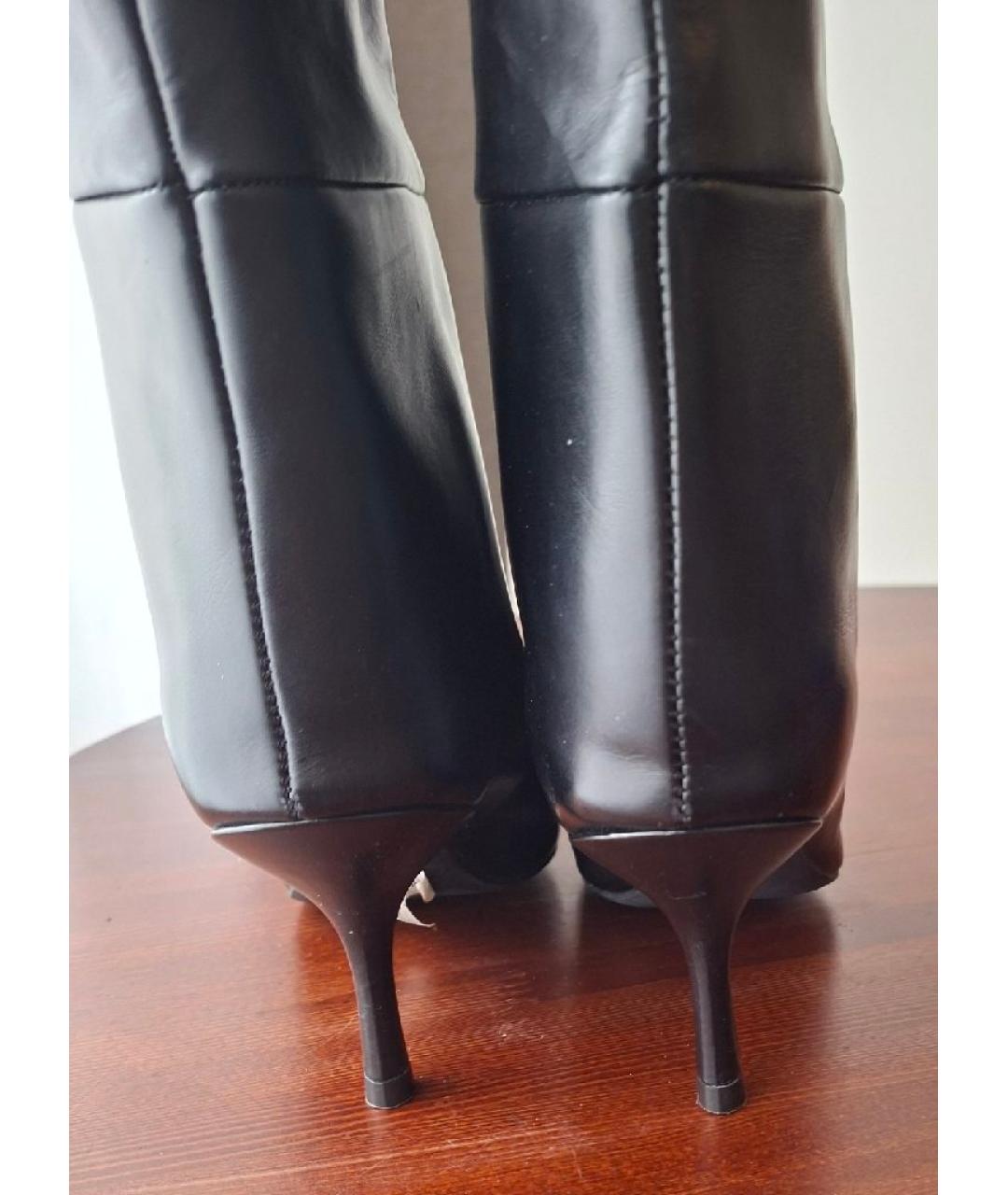 STUART WEITZMAN Черные кожаные сапоги, фото 4