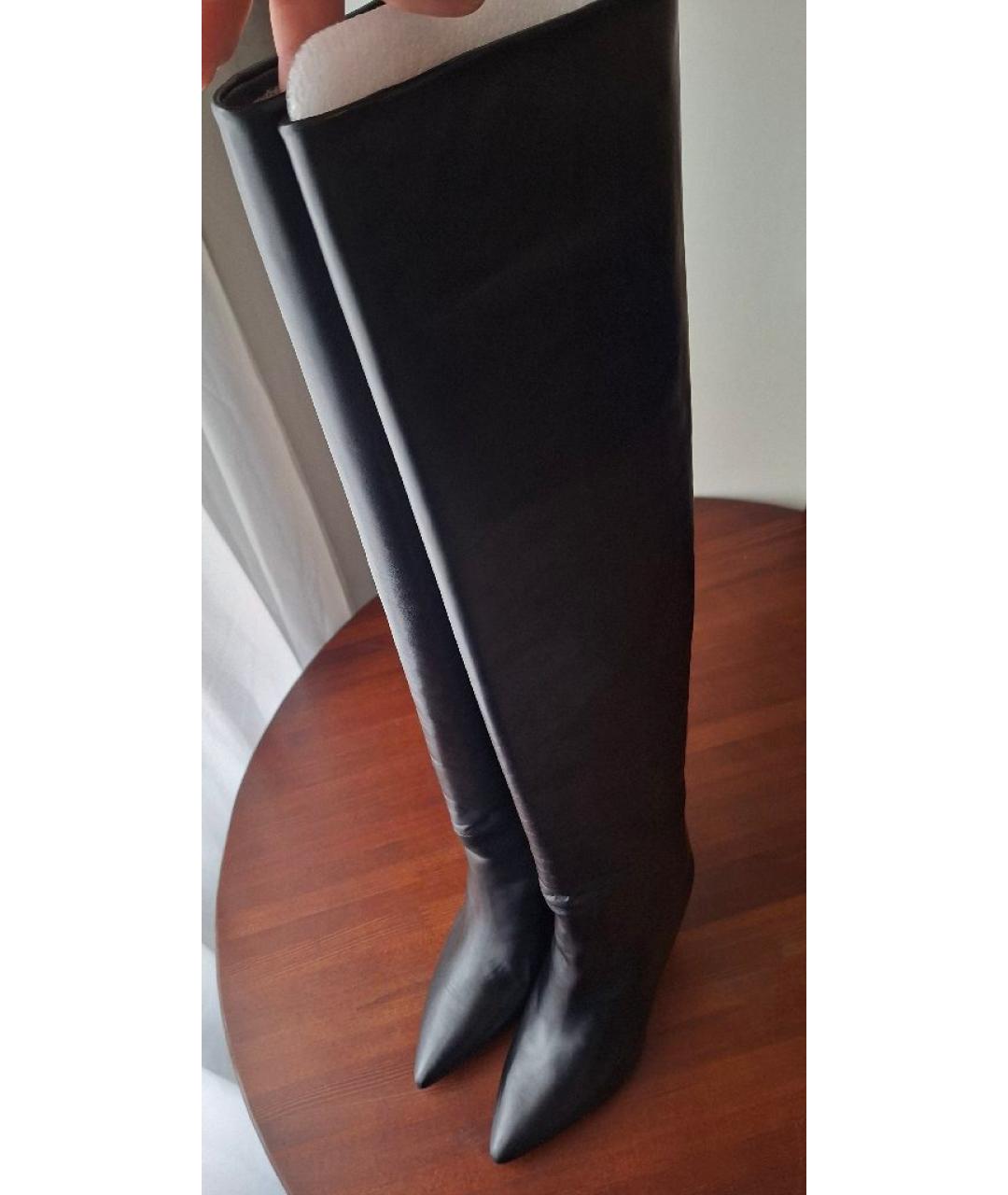 STUART WEITZMAN Черные кожаные сапоги, фото 3