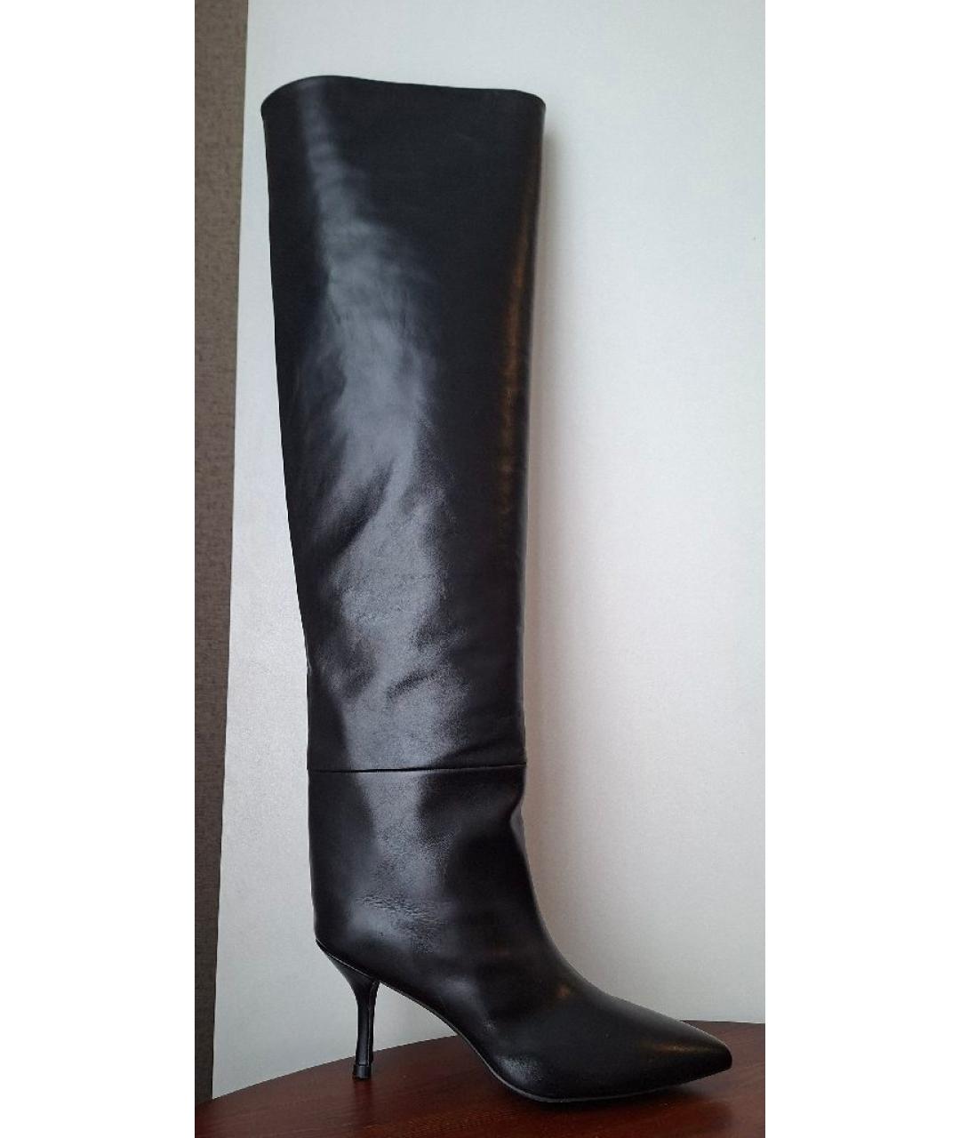 STUART WEITZMAN Черные кожаные сапоги, фото 8