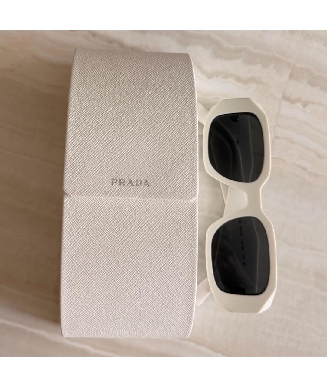 PRADA Белые солнцезащитные очки, фото 4