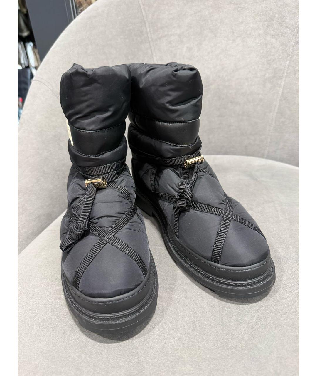 CHANEL Черные текстильные сапоги, фото 4