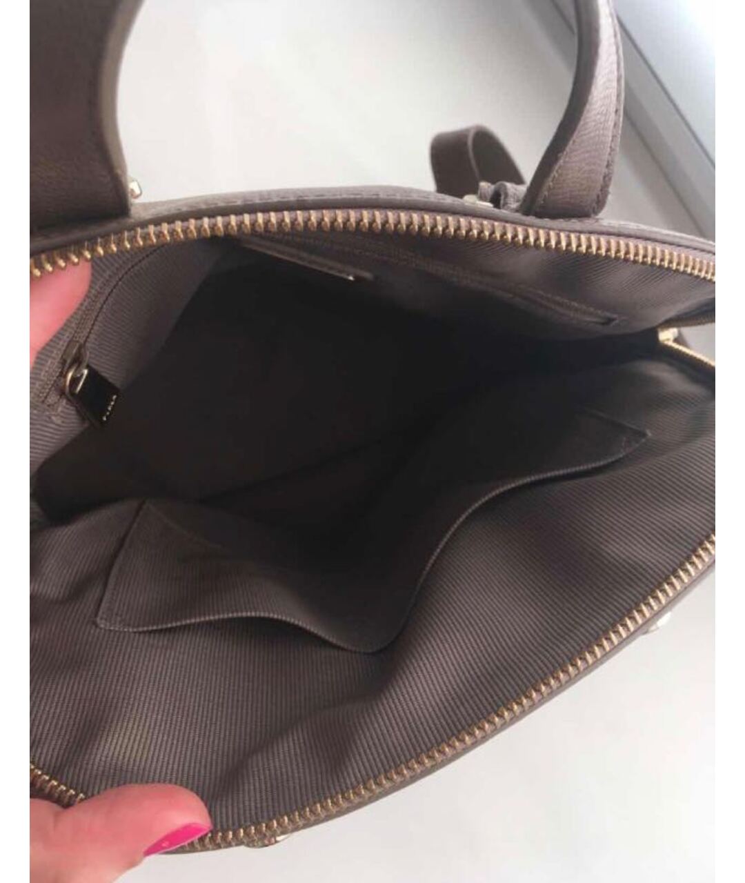 FURLA Коричневый кожаный рюкзак, фото 4