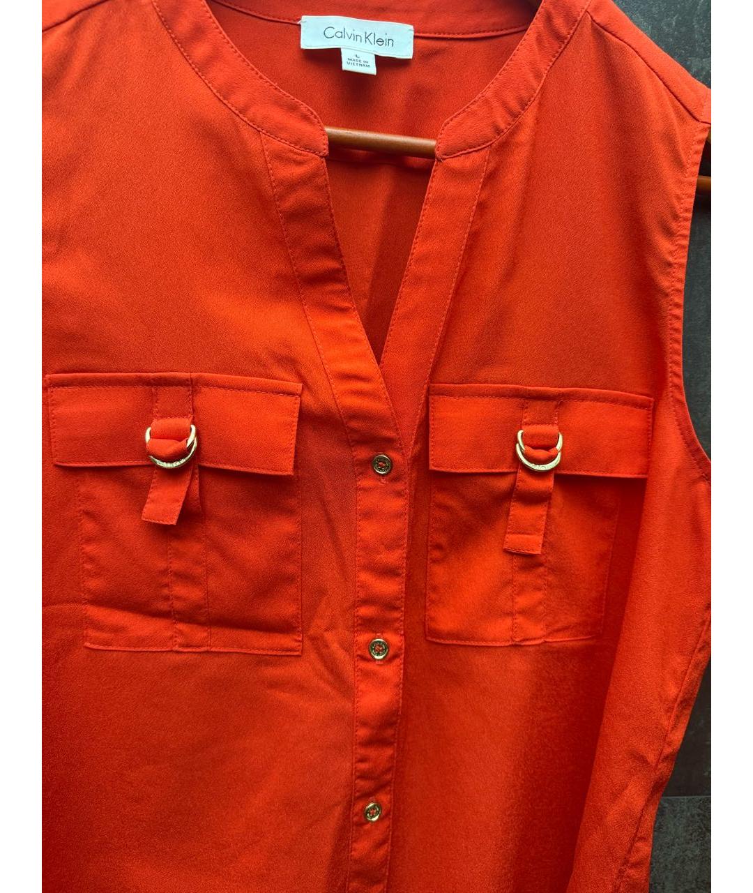 CALVIN KLEIN Оранжевая рубашка, фото 3
