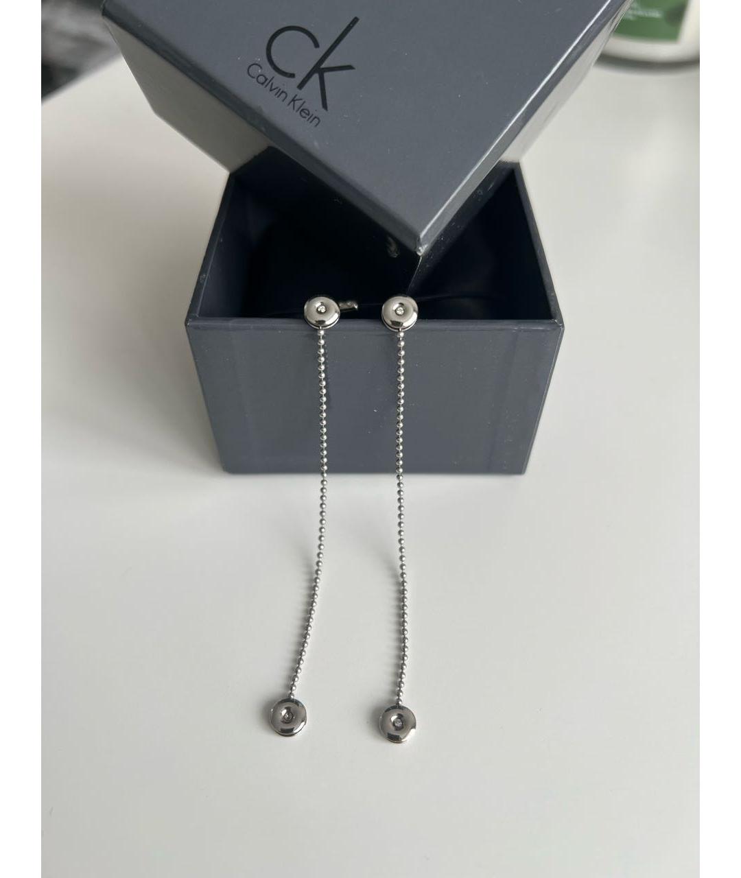 CALVIN KLEIN Серебряные металлические серьги, фото 3