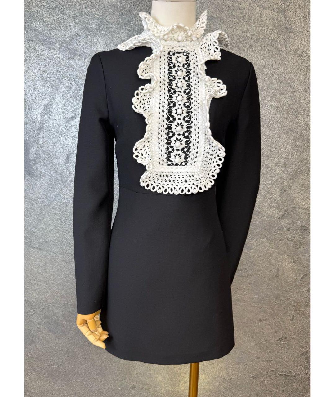 VALENTINO Черное шерстяное коктейльное платье, фото 7