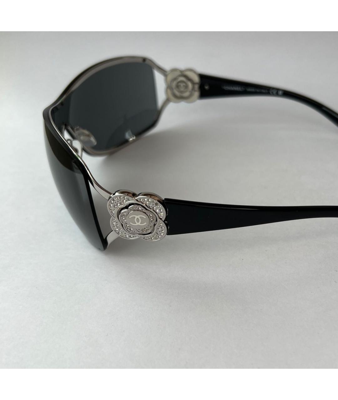 CHANEL Черные пластиковые солнцезащитные очки, фото 3