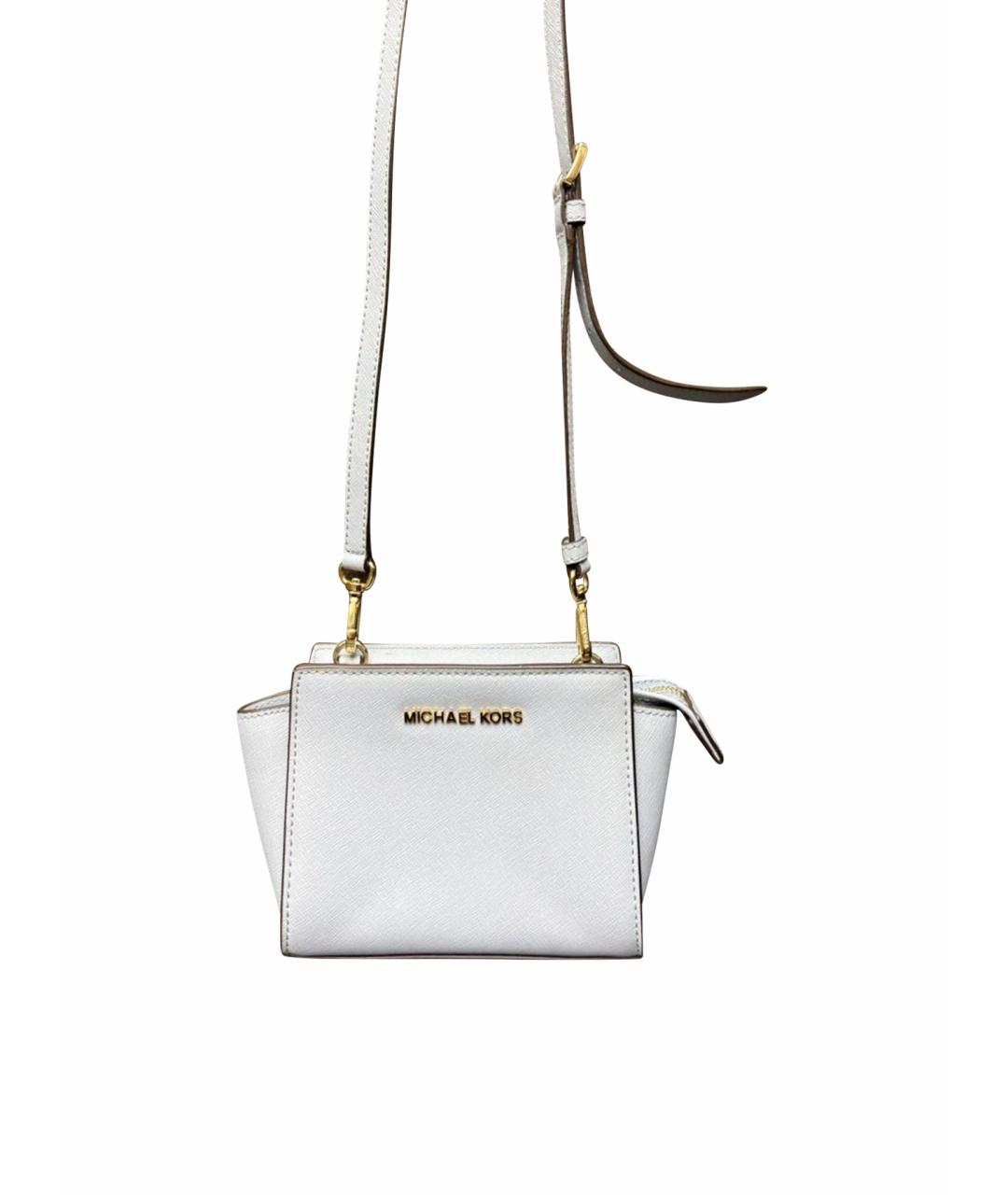 MICHAEL KORS Голубая кожаная сумка через плечо, фото 1