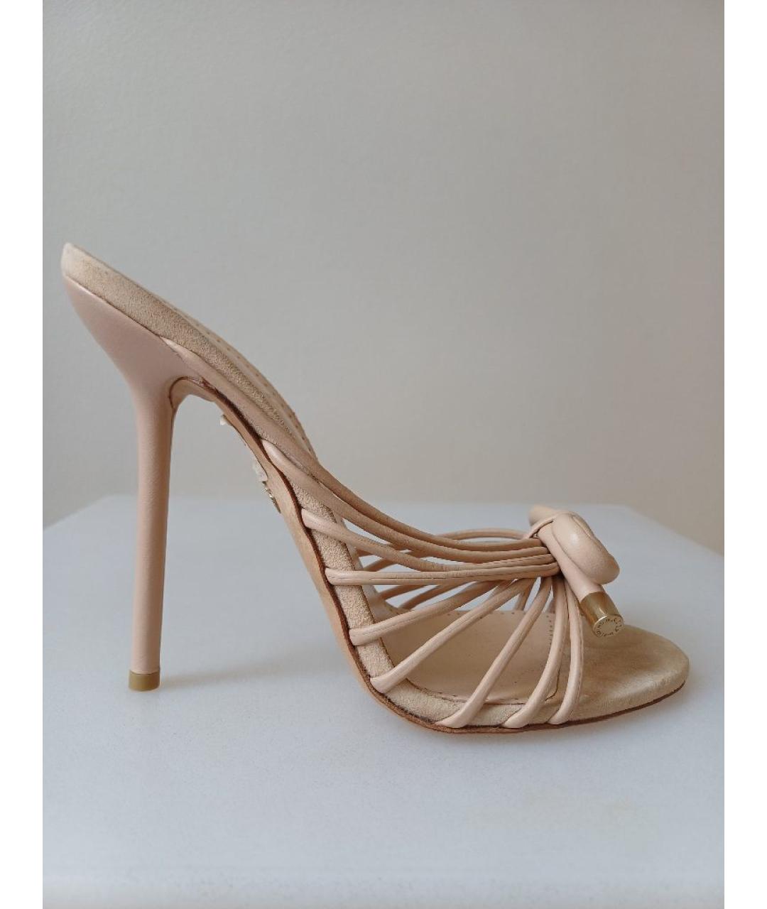 BALLY Бежевые кожаные сабо, фото 10
