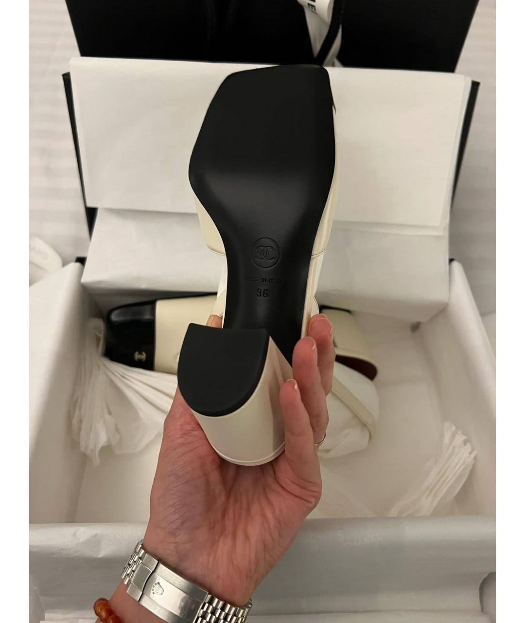 CHANEL Мульти кожаные туфли, фото 6