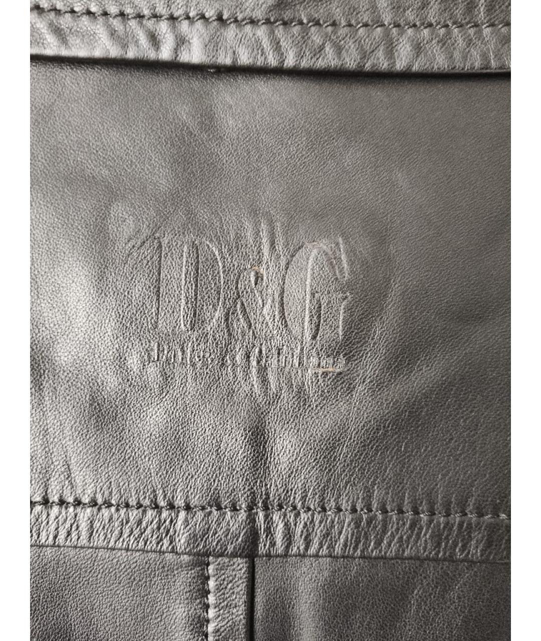 DOLCE&GABBANA Черная кожаная куртка, фото 3