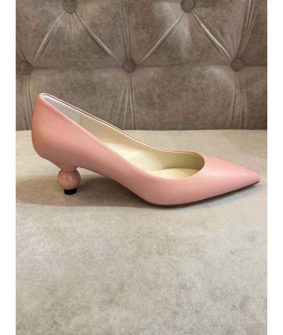 WEEKEND MAX MARA Розовые кожаные туфли, фото 7