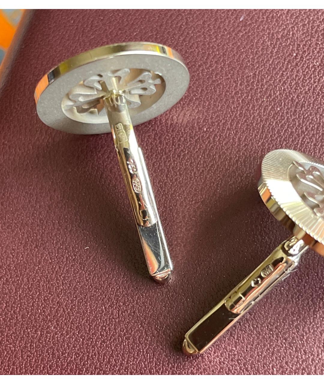 PATEK PHILIPPE Серебряные запонки из белого золота, фото 3