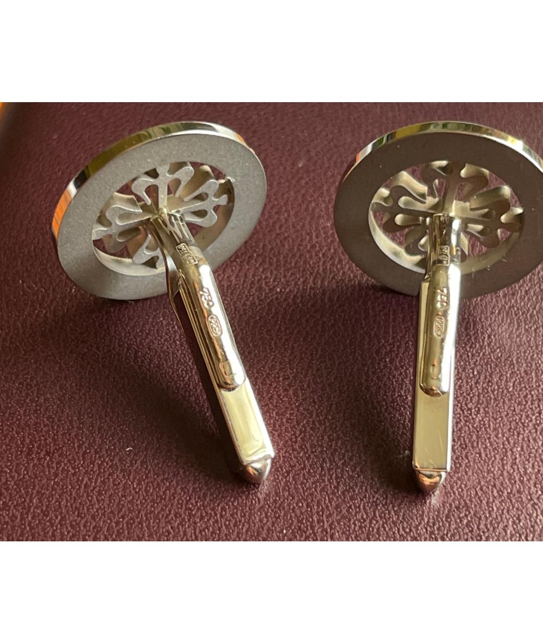 PATEK PHILIPPE Серебряные запонки из белого золота, фото 2