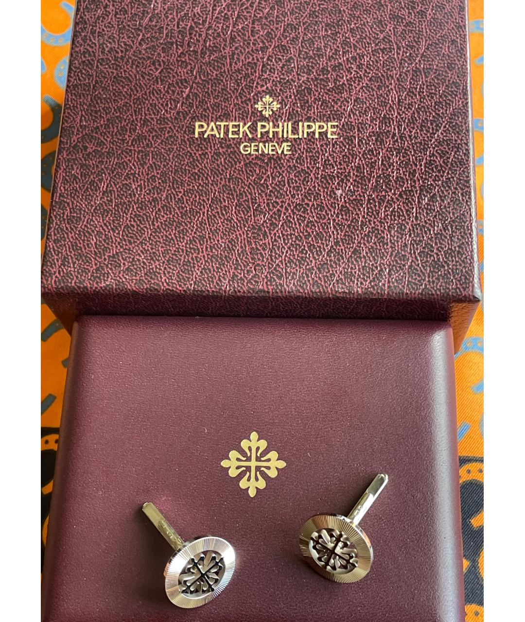 PATEK PHILIPPE Серебряные запонки из белого золота, фото 8