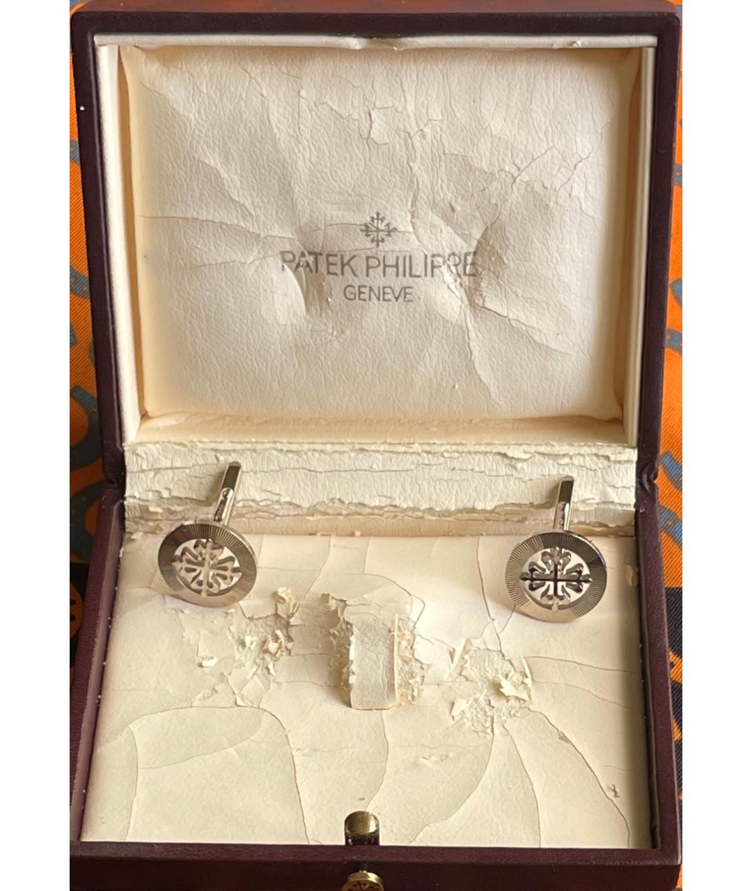 PATEK PHILIPPE Серебряные запонки из белого золота, фото 7