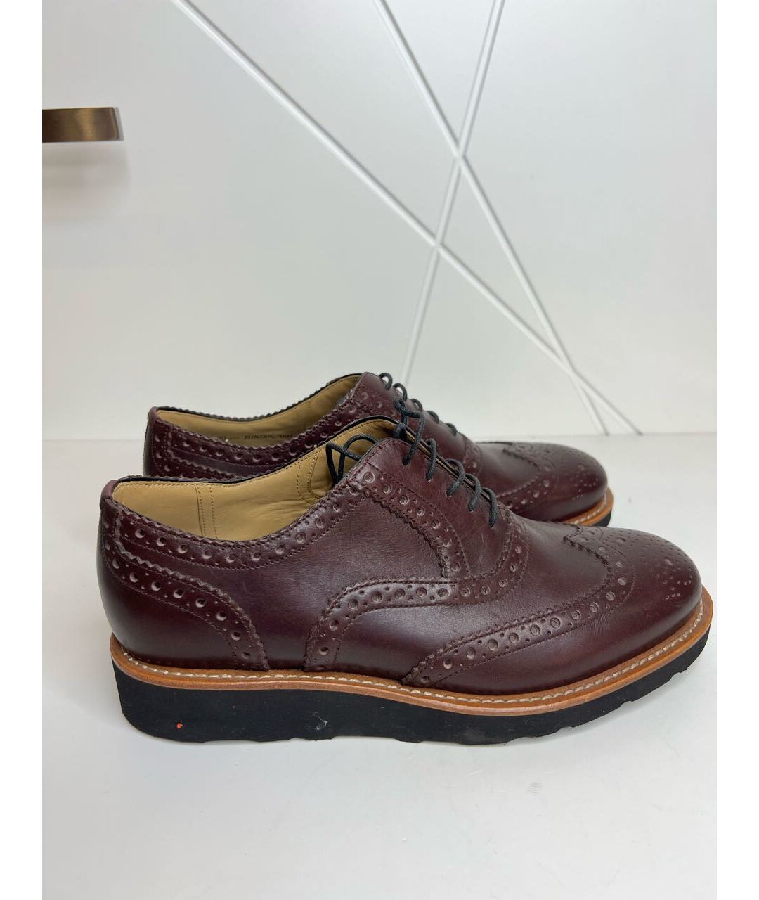 BALLY Бордовые кожаные туфли, фото 5