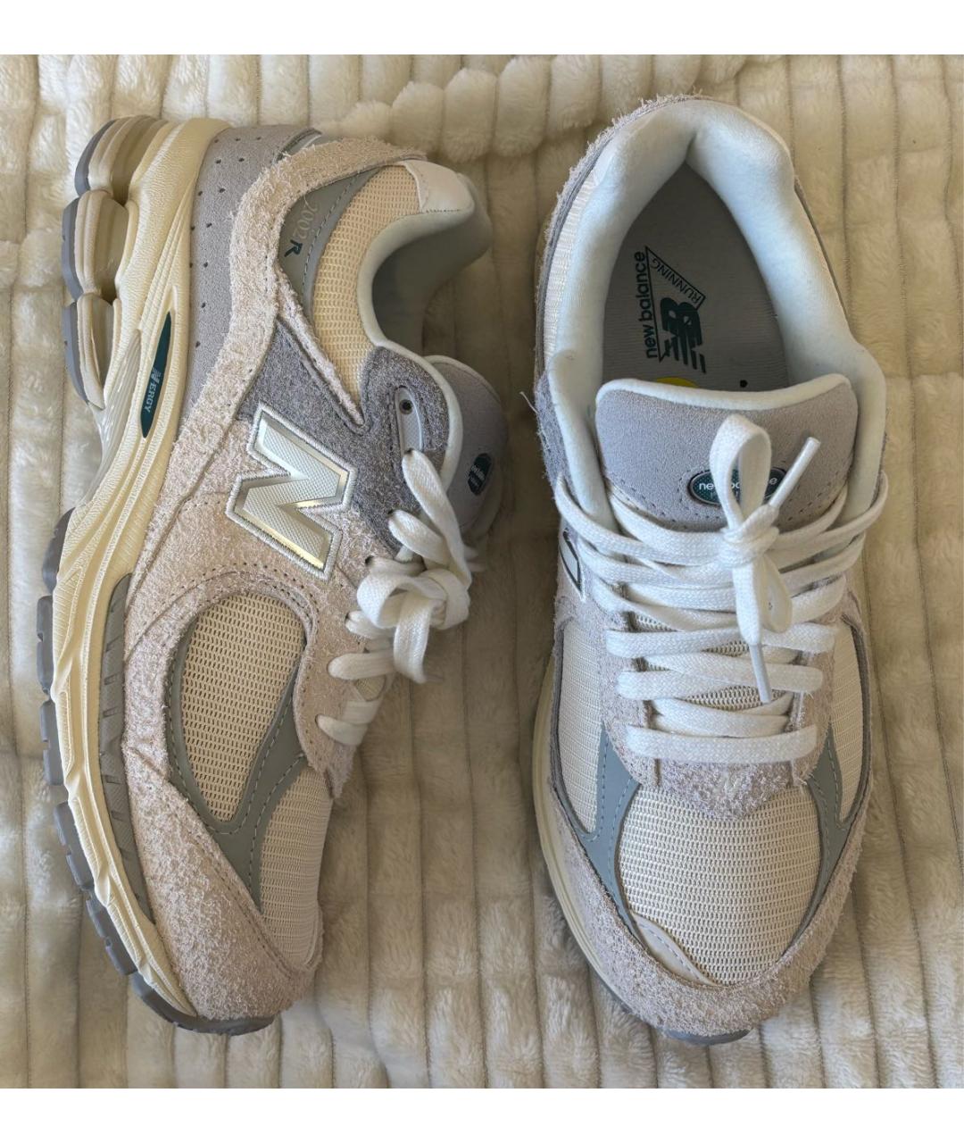 NEW BALANCE Бежевые замшевые кроссовки, фото 3