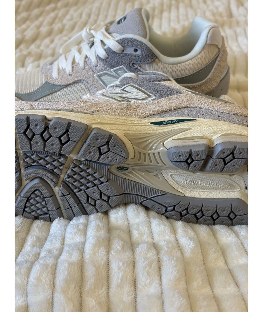 NEW BALANCE Бежевые замшевые кроссовки, фото 2