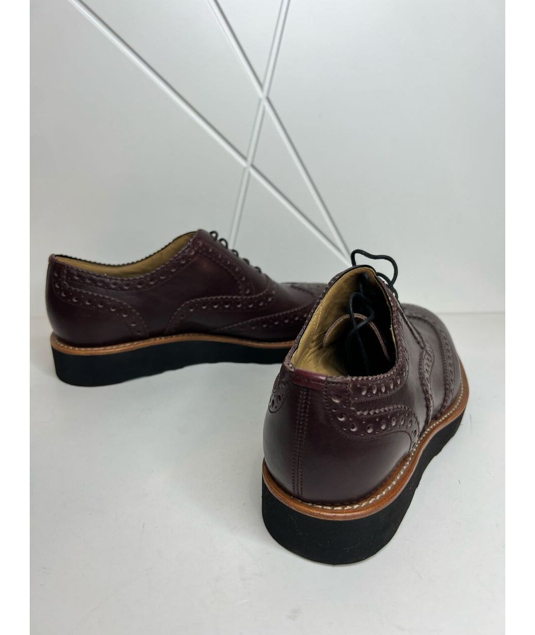 BALLY Бордовые кожаные туфли, фото 5