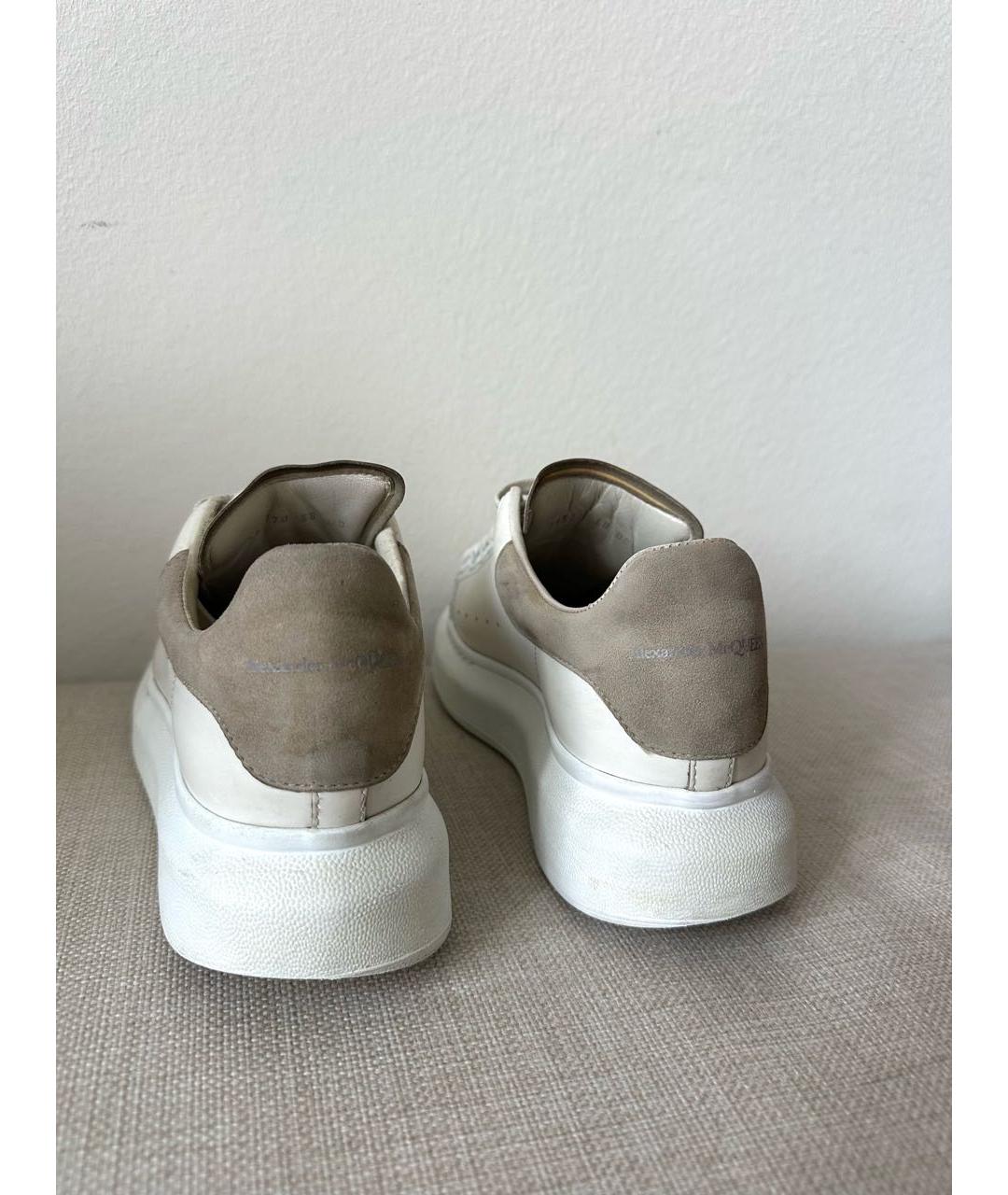 ALEXANDER MCQUEEN Белые кожаные кеды, фото 3