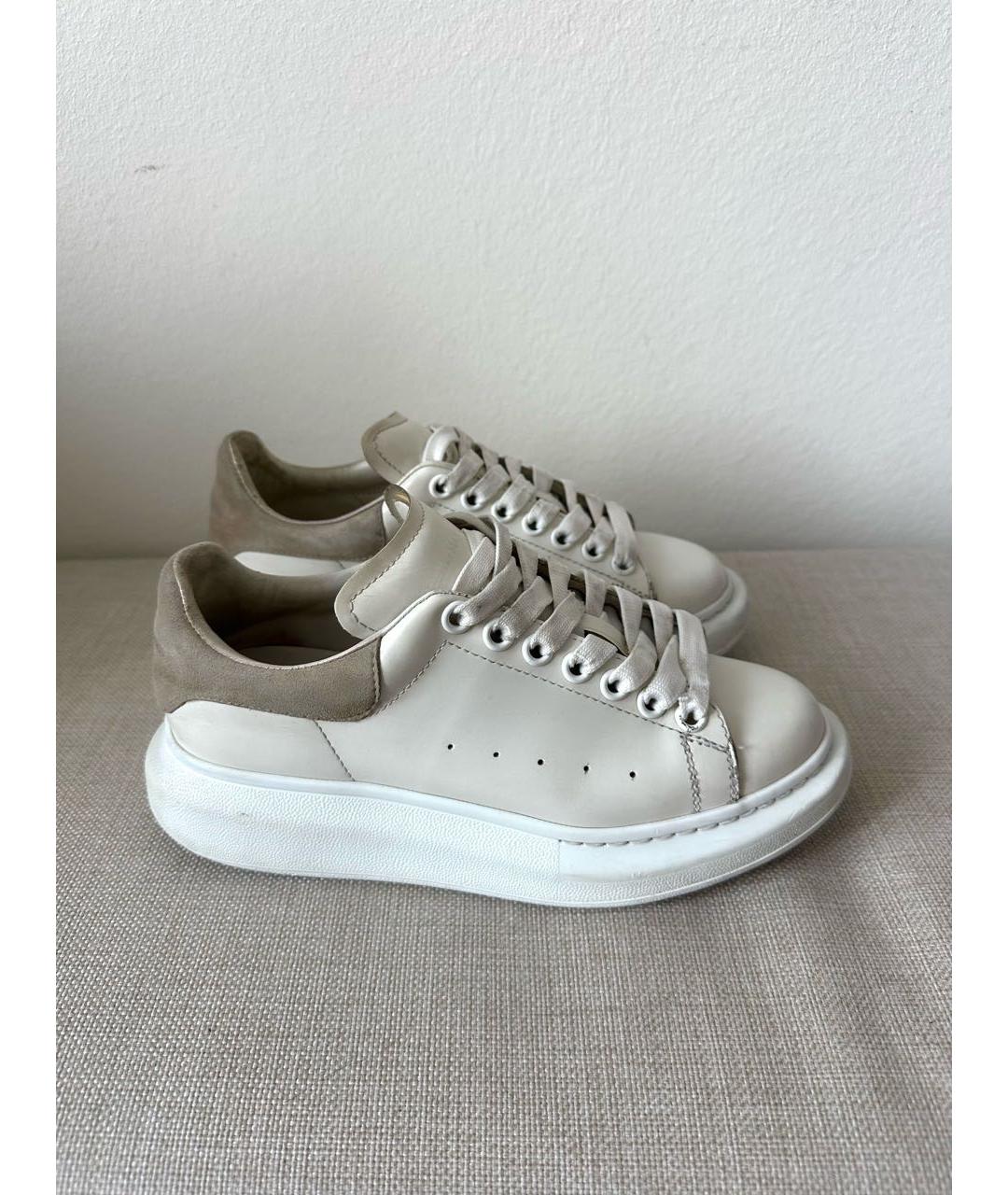 ALEXANDER MCQUEEN Белые кожаные кеды, фото 8