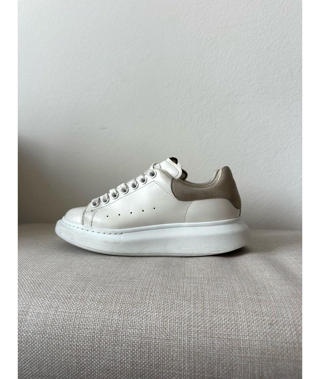 ALEXANDER MCQUEEN Белые кожаные кеды, фото 9