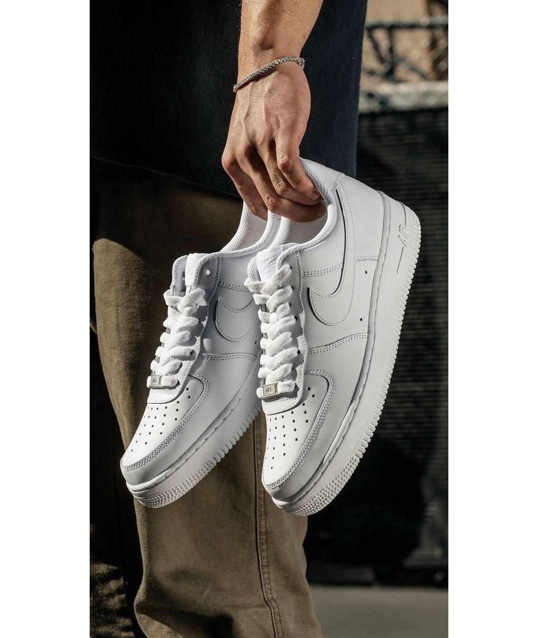 NIKE Белые кожаные кроссовки, фото 5