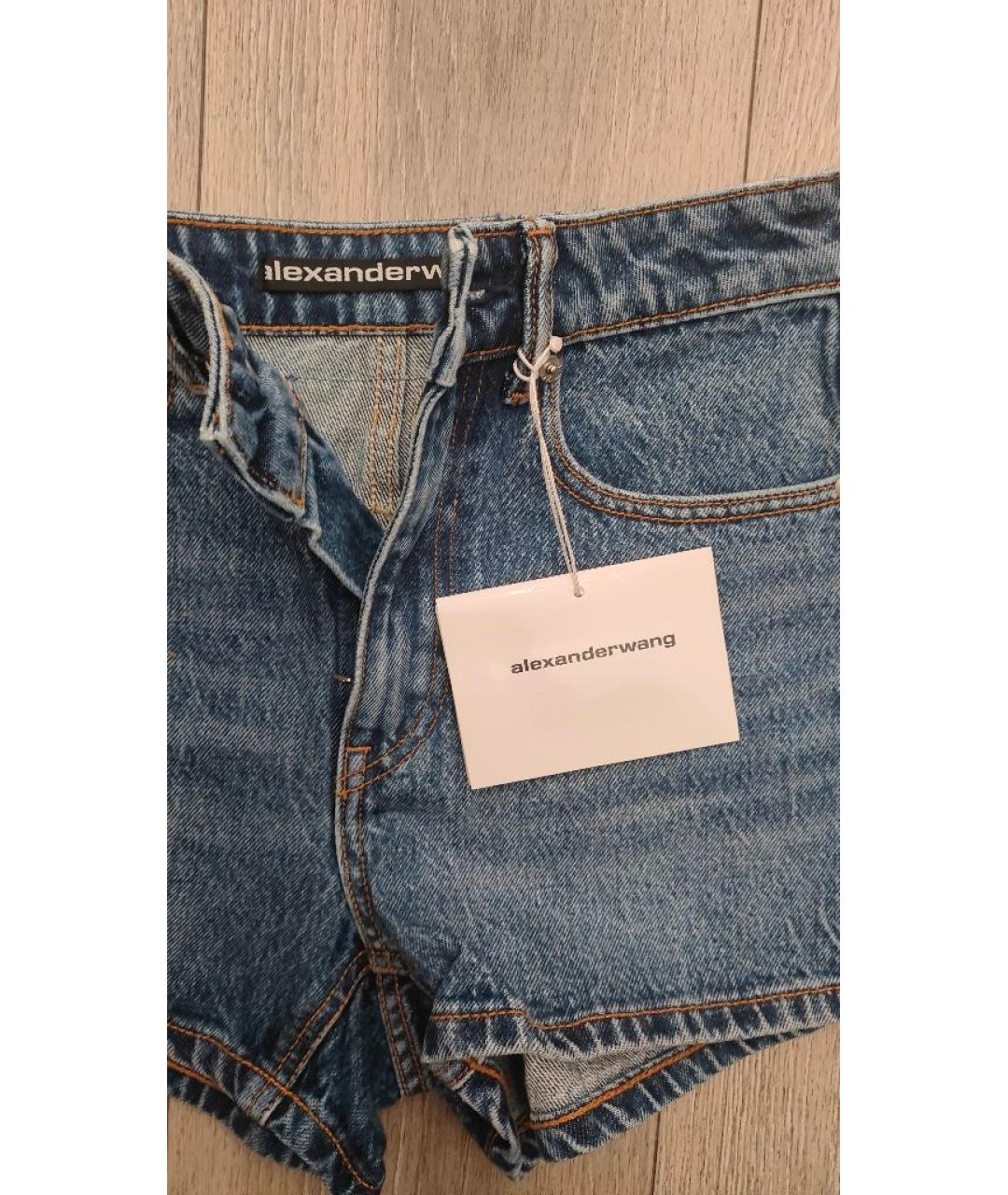 ALEXANDER WANG Синие хлопковые шорты, фото 3