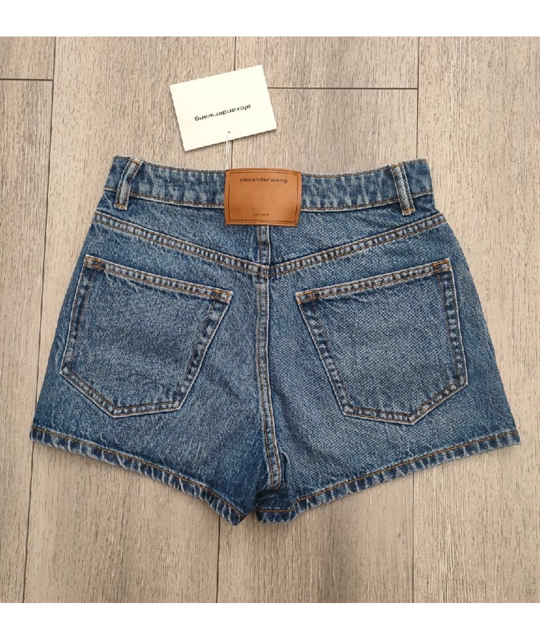 ALEXANDER WANG Синие хлопковые шорты, фото 2