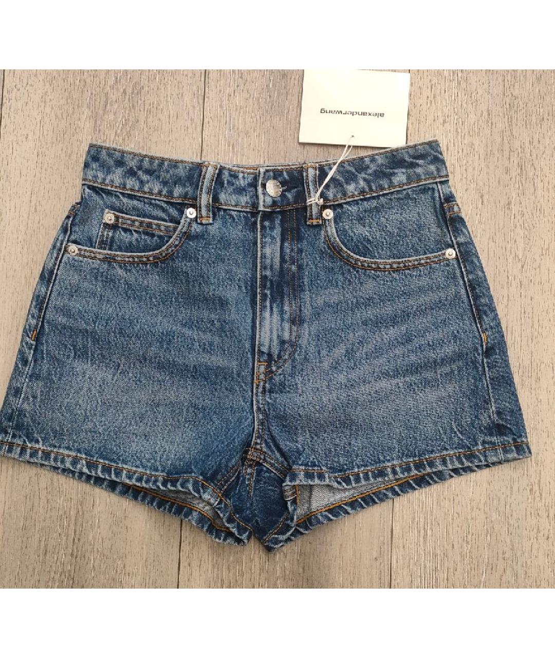 ALEXANDER WANG Синие хлопковые шорты, фото 7
