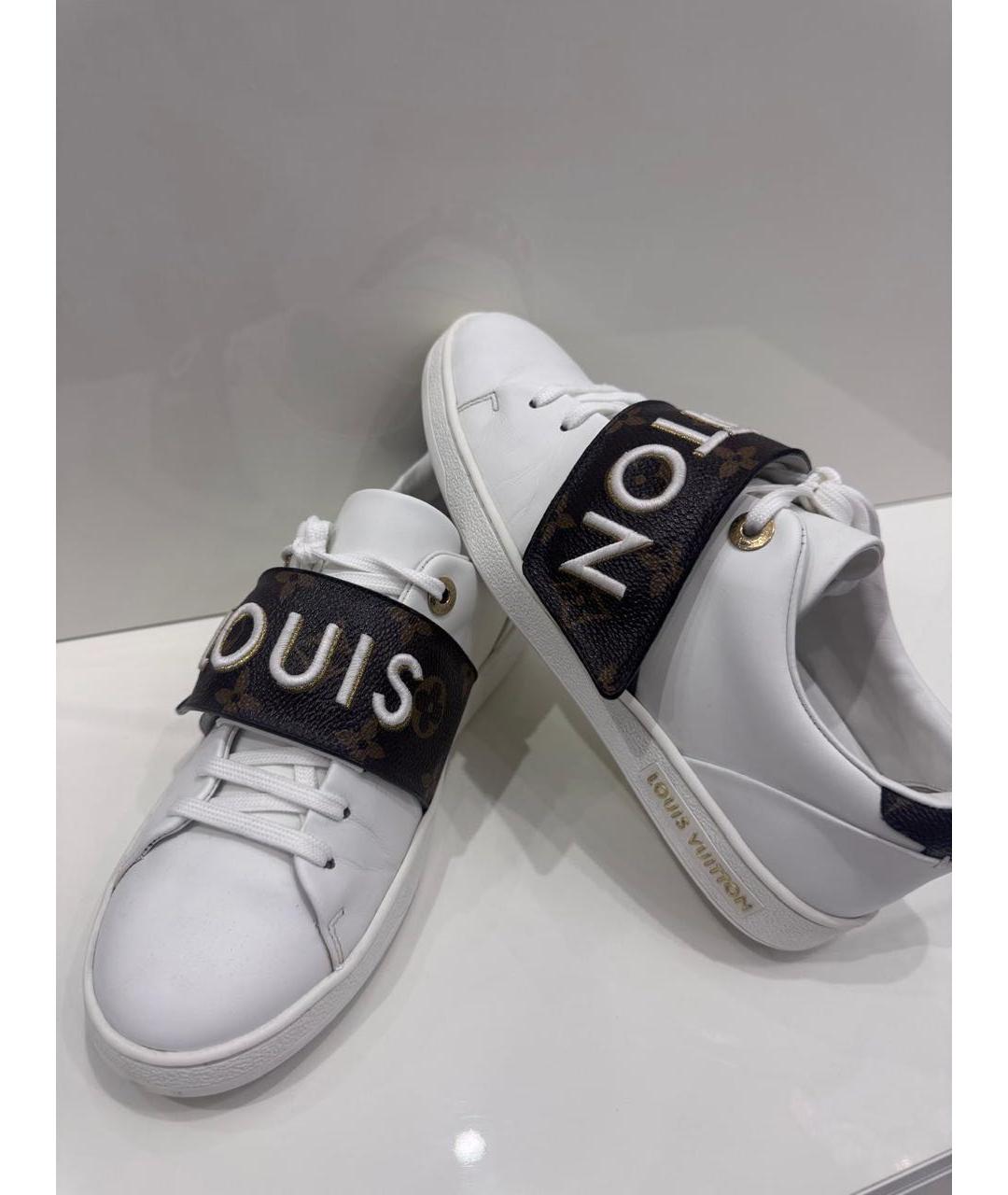 LOUIS VUITTON Белые кожаные кеды, фото 3