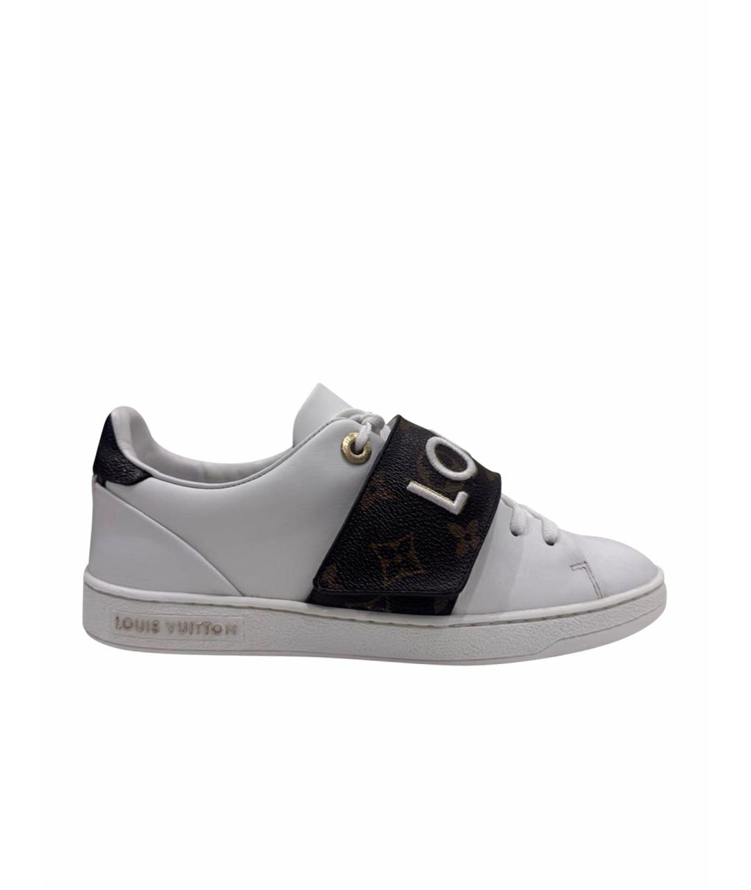LOUIS VUITTON Белые кожаные кеды, фото 1