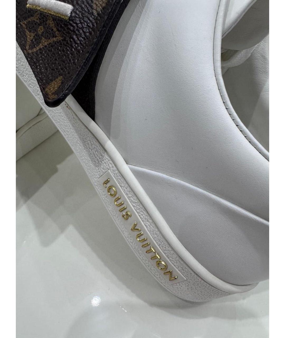 LOUIS VUITTON Белые кожаные кеды, фото 5