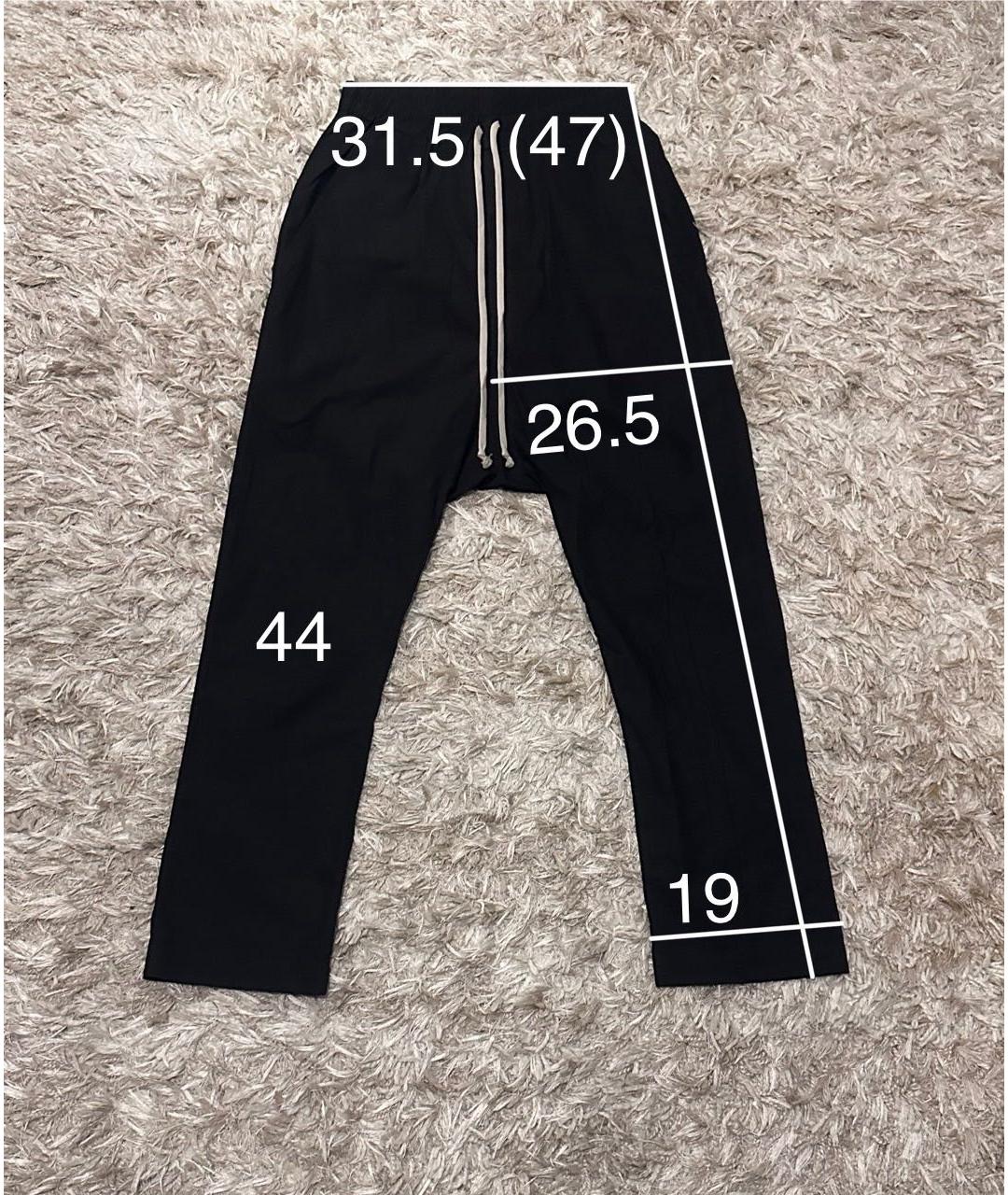 RICK OWENS Черные хлопковые прямые брюки, фото 4